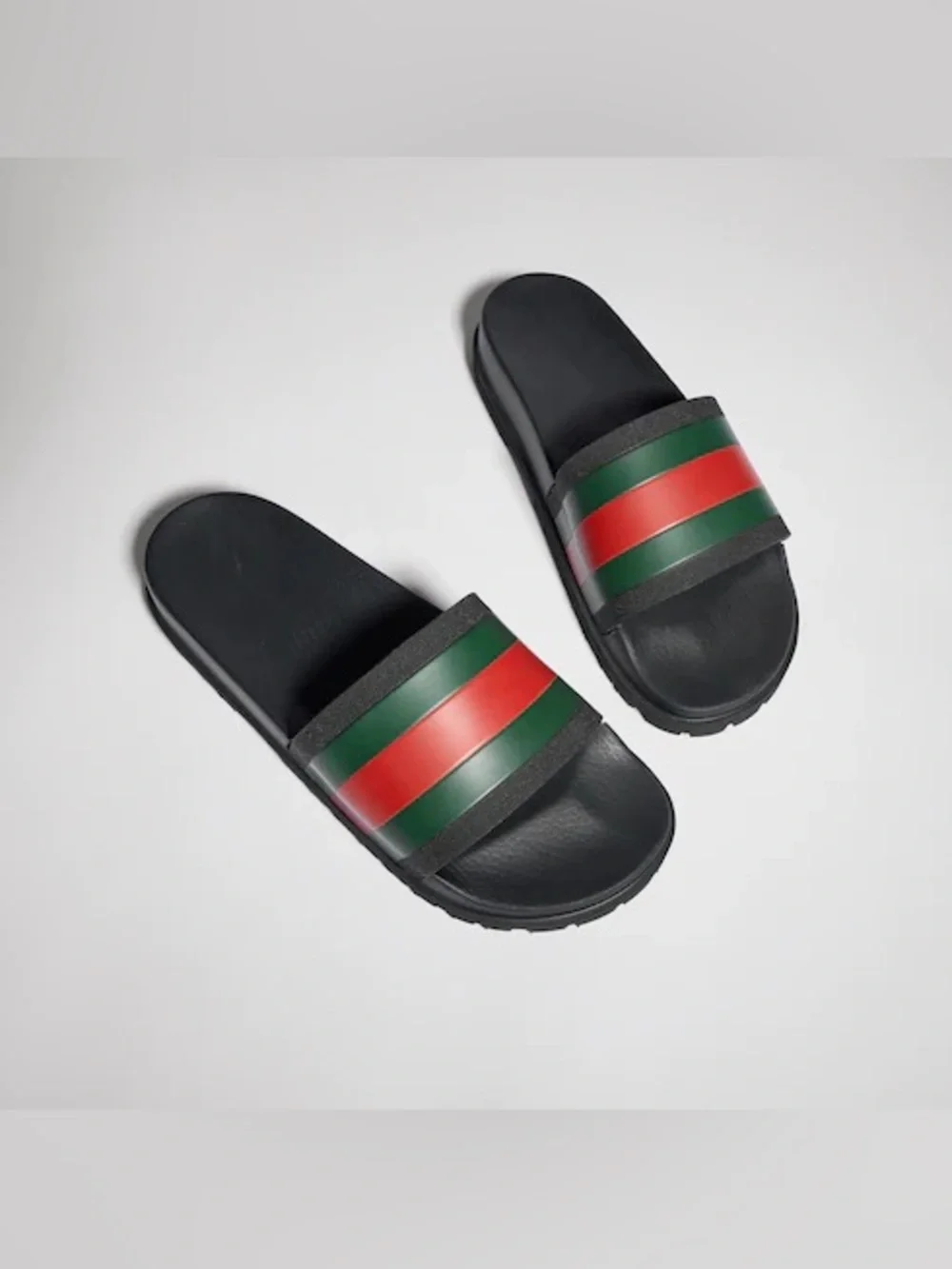 GUCCI Web Slide Sandal Size 43